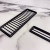 3D printed snap-fit PCIe slot covers installed in unused vertical GPU slots of NR200