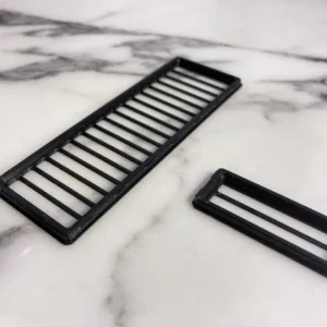 3D printed snap-fit PCIe slot covers installed in unused vertical GPU slots of NR200
